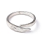 Alloy Wing Open Cuff Ring for Women, Antique Silver, US Size 4 1/4(15mm)