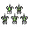 Antique Silver Tone Alloy Connector Charms, with Enamel, Sea Turtle, Lime Green, 27x18.5x3.5mm, Hole: 1.6mm