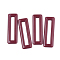 Opaque Acrylic Linking Rings, Rectangle, FireBrick, 67.5x21.5x4mm, 52x7mm inner diameter.