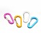 Aluminum Rock Climbing Carabiners, Key Clasps, Quick Links, with Iron Findings, Mixed Color, 60.5x30.5x9mm