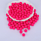 Round Silicone Focal Beads, Deep Pink, 15mm, Hole: 2mm
