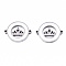 304 Stainless Steel Enamel Links Connectors, Laser Cut, Flat Round with Crown, White, Stainless Steel Color, 14.5x18.5x2mm, Hole: 1.2mm