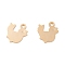 201 Stainless Steel Charms, Laser Cut, Chicken, Real 18k Gold Plated, 12x11x0.5mm, Hole: 1.4mm