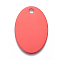 Pet Aluminium Pendants, Stamping Blank Tag, Oval, Red, 38x25x1mm, Hole: 3.5mm
