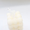 Snake Transparent Glass Cuff Rings, White, US Size 7 1/4(17.5mm)
