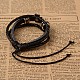 Имитация кожи пу многожильных браслеты BJEW-O129-12-3
