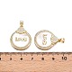 Латунные микропаве прозрачные подвески с фианитом KK-N254-187G-3