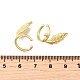 Серьги-каффы из латуни в форме листа EJEW-F369-01G-5