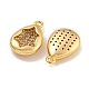 Латунные микропаве прозрачные подвески с фианитом KK-U006-07G-03-2