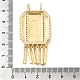Латунные микро проложить кубического циркония большие кулоны KK-Z125-27G-3