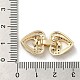 Латунные микро проложить кубического циркония раз за застежками KK-H455-53G-02-3