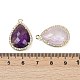 Граненые подвески из натурального аметиста G-I382-05G-06-3