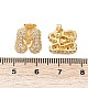 Латунные микро проложить серьги стержня кубического циркония EJEW-Z091-04G-M-3