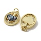 Латунные микро проложить кубического циркония подвески KK-H457-01G-02-2
