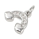 Латунные микро проложить кубического циркония подвески KK-L231-01P-01-2