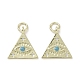 Латунные микро проложить кубического циркония подвески KK-L209-061G-01-1