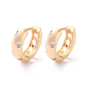 Серьги-кольца из латуни с прозрачным кубическим цирконием EJEW-S241-20G