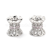 Латунные микропаве из прозрачного кубического циркония KK-P271-39B-03
