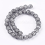 Ручная серебряная фольга стеклянные бусины Lampwork FOIL-G027-01F