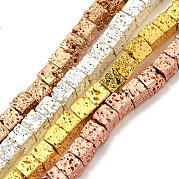 Гальванические бусины из натуральной лавы G-E602-03-A