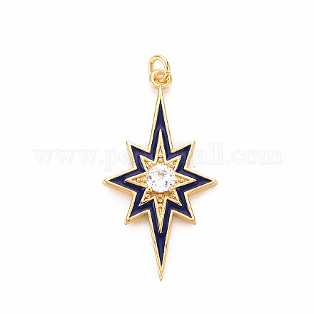 Латунные микропаве прозрачные подвески с фианитом X-ZIRC-S067-071C-NR-1