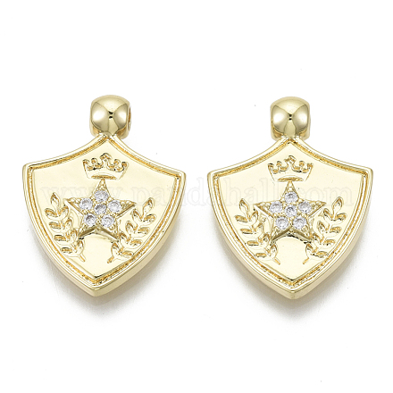 Латунные микро проложить кубического циркония подвески ZIRC-N039-042-NF-1