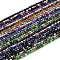 Natural Fire Crackle Agate Beads Strands, Dyed & Heated, Round, Faceted, Mixed Color, 5.5~6mm, Hole: 1mm, about 66pcs/strand, 14.37''~14.57''(36.5~37cm)