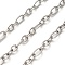 304 Stainless Steel Figaro Chains, Unwelded, Stainless Steel Color, 10x5.5x1mm