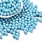 Baking Paint Glass Seed Beads, Round, Deep Sky Blue, 6mm, Hole: 0.8mm, about 1800pcs/1pound