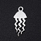 Non-Tarnish 201 Stainless Steel Pendants, Jellyfish, Stainless Steel Color, 17x7x1mm, Hole: 1.5mm