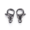 304 Stainless Steel Lobster Claw Clasps, Parrot Trigger Clasps, Electrophoresis Black, 12x7x3.5mm, Hole: 1.5mm