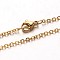 Ion Plating(IP) 304 Stainless Steel Cable Chain Necklaces, with Lobster Claw Clasps, Golden, 19.7 inch(50cm)