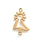 201 Stainless Steel Laser Cut Connector Charms, Virgin Links, Golden, 18x10.5x1mm, Hole: 1.4mm