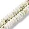 Natural Lemon Turquoise(Jasper) Beads Strands, Faceted, Rondelle, 10x5~5.5mm, Hole: 1mm, about 77~78pcs/strand, 15.55~15.75''(39.5~40cm)