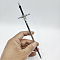Alloy Flow Su Sword Hairpin Ancient Costume Headwear Hairpin Electroplating Pendant Sword, Platinum, 210~220x42~43x7mm, Hole: 2.5mm