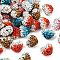 Gradient Color Polymer Clay Grade A Rhinestone Beads, Heart Focals Beads for Beadable Pens Jewelry Keychain Making, Mixed Color, 13x15x11mm, Hole: 1mm
