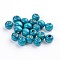 Natural Wood Beads, Rondelle, Lead Free, Dyed, Deep Sky Blue, 8mm, Hole: 3mm, about 5600pcs/1000g
