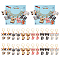 12Pcs 6 Style Cat Alloy Enamel Pendant Locking Stitch Markers, 304 Stainless Steel Stitch Markers, Mixed Color, 4.5cm, 2pcs/style