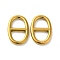 304 Stainless Steel Buckle Clasps, for Webbing, Strapping Bags, Garment Accessories, Oval, Golden, 23x15.5x2.5mm, Hole: 17.5x9.5mm