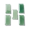 Natural Green Aventurine Pendants, Faceted Rectangle Charms, 25x13x4~4.5mm, Hole: 1mm