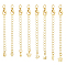 AHANDMAKER 24 Pcs Gold Necklace Extenders, 8 Style 14K Gold Plated Extender Chains Brass Chain Extender Jewelry End Extender Chains with Lobster Claw Clasps for Necklace Bracelet Jewelry Making