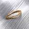 Brass Micro Pave Cubic Zirconia Finger Rings, Real 18K Gold Plated, 2.5mm, Inner Diameter: 17.8mm