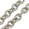 Tarnish Resistant 304 Stainless Steel Cable Chains, Unwelded, Oval, Stainless Steel Color, 5x4x1.0mm