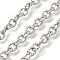 Brass Cable Chains, Soldered, with Spool, Lead Free & Cadmium Free, Long-Lasting Plated, Rack Plating, Oval, Platinum, 6x5x1mm