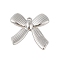 Non-Tarnish 304 Stainless Steel Pendants, Bowknot Charm, Stainless Steel Color, 29x26x3mm, Hole: 1.5mm