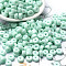 Opaque Colours Glass Seed Beads, Column, Aquamarine, 6x3mm, Hole: 1.4mm, about 2027pcs/pound