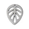 Non-Tarnish 304 Stainless Steel Pendants, Laser Cut, Leaf, Stainless Steel Color, 12.5x9.5x1mm, Hole: 1mm