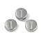 Anti-Tarnish 304 Stainless Steel Beads, Flat Round with Number 1, Stainless Steel Color, 7x3.8mm, Hole: 1.8mm