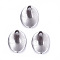 Non-Tarnish 201 Stainless Steel Charms, Laser Cut, Oval, Stainless Steel Color, 11x9x1.5mm, Hole: 1.4mm