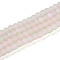 Crackle Glass Beads Strands, Round, Two Tone, Frosted, Misty Rose, 4~4.5x3~4mm, Hole: 0.9mm